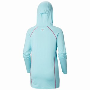 Columbia PFG Tamiami™ Heather Knit Hoodie Dam Blå/Rosa (XGFHN9431)